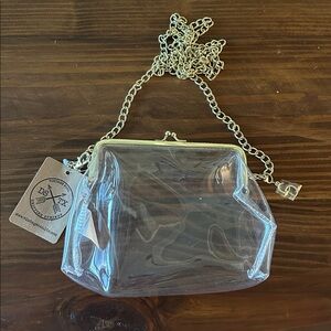 Clear Gold-Trimmed Women’s Bag